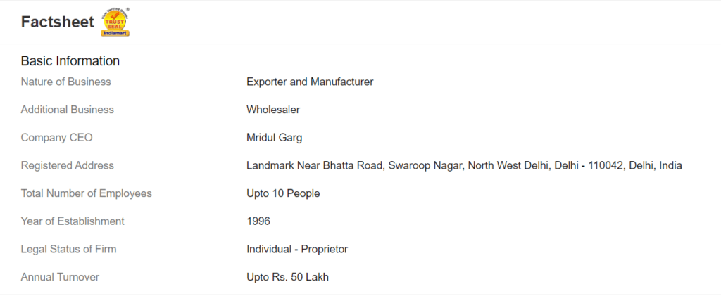 RPG Industries is a Food Manufacturer and Exporter in India