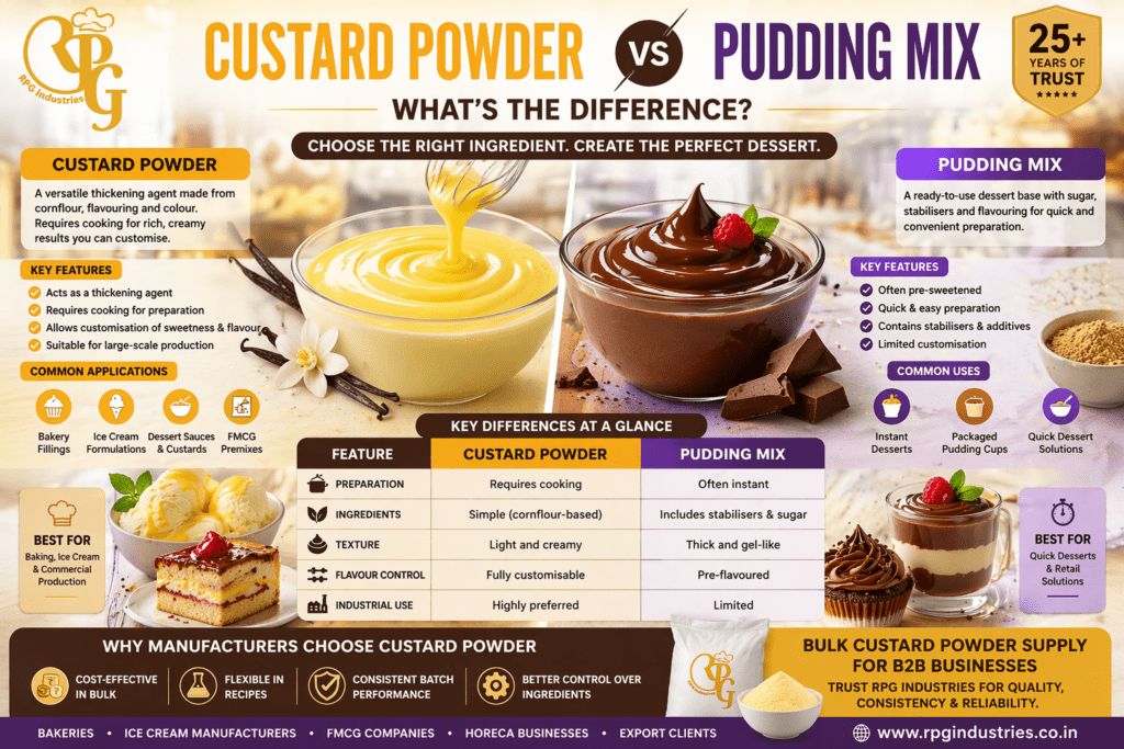 Custard Powder vs Pudding Mix