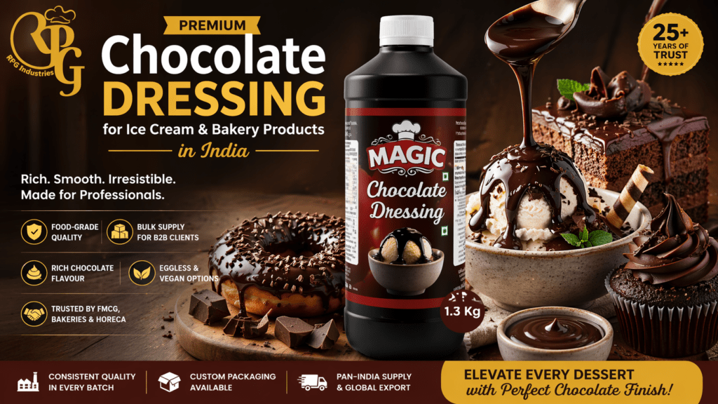 Premium Chocolate Dressing for Ice Cream & Bakery Products in India