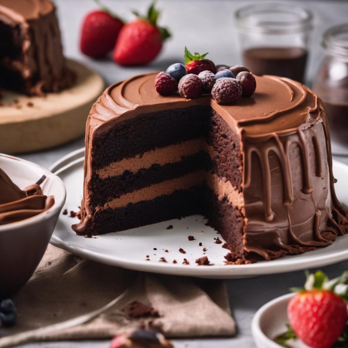 eggless chocolate cake recipe | eggless cake recipe