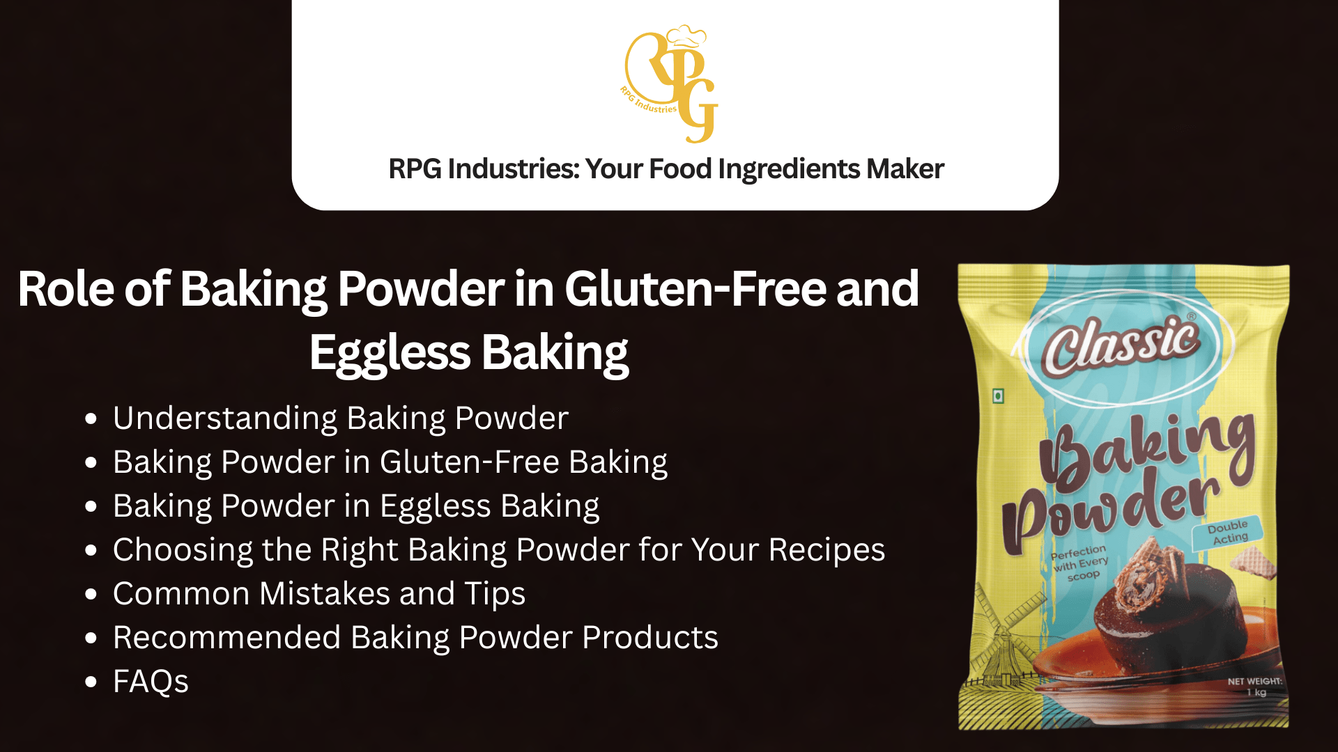 Role of Baking Powder in Gluten-Free and Eggless Baking