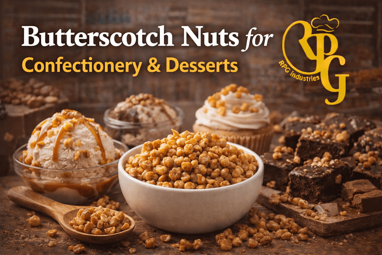 Butterscotch Nuts for Confectionery & Desserts