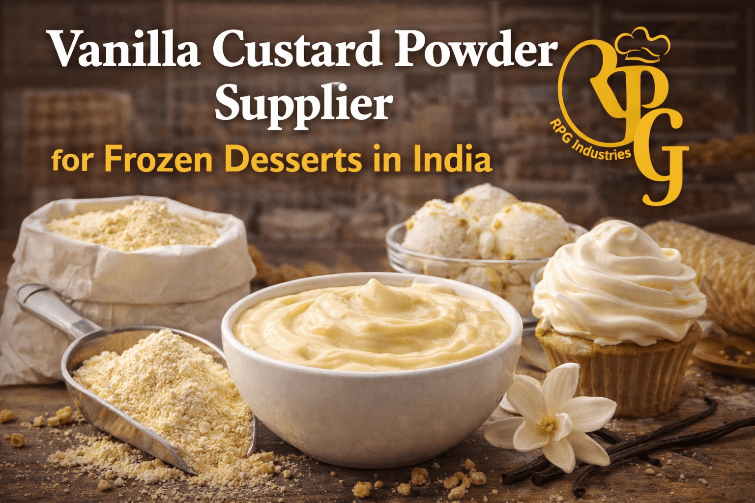 Vanilla Custard Powder Supplier for Frozen Desserts in India