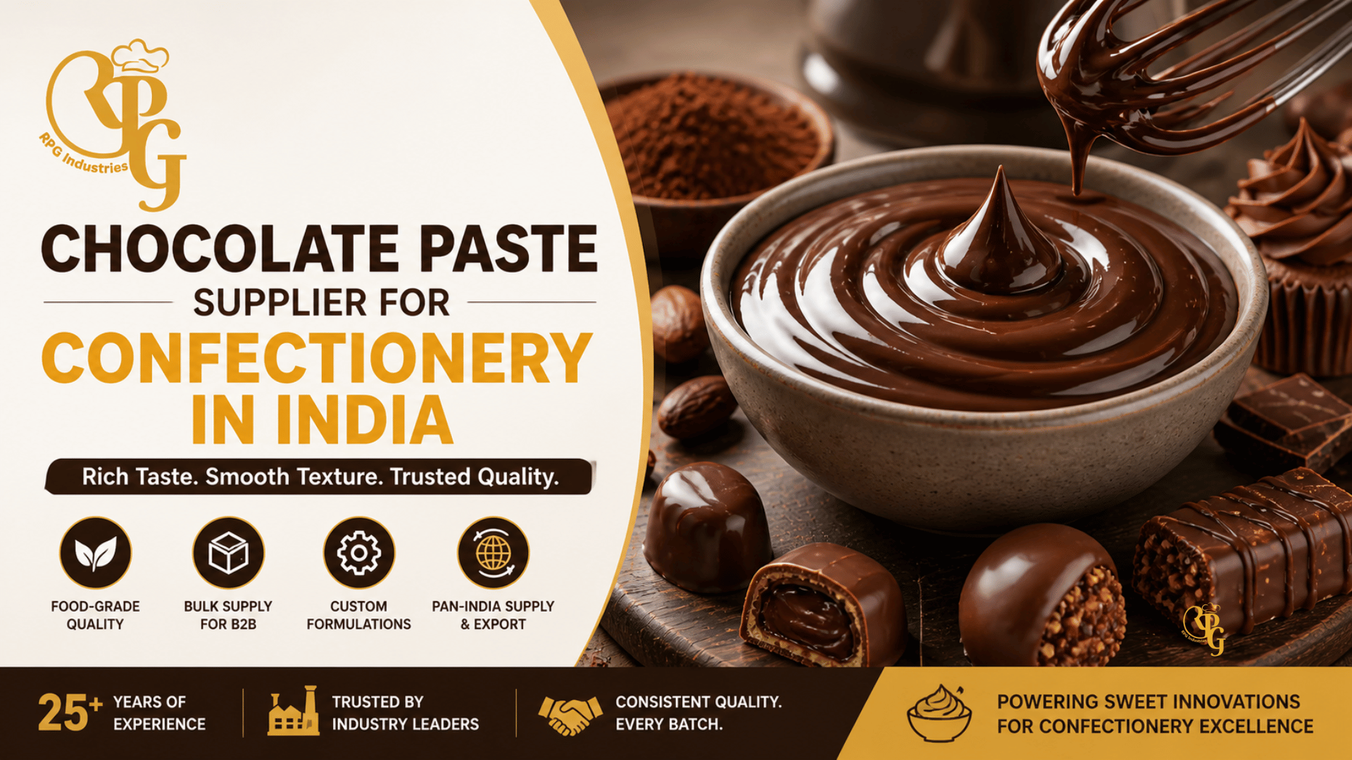 Chocolate Paste Supplier for Confectionery in India