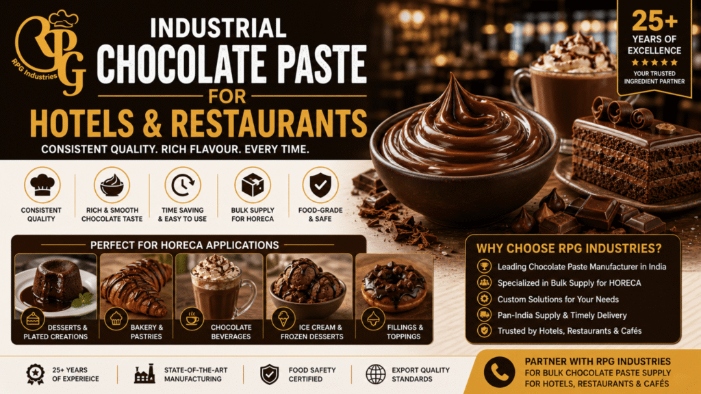 Industrial Chocolate Paste for Hotels and Restaurants