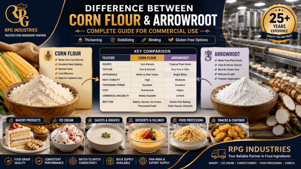 Difference Between Corn Flour and Arrowroot